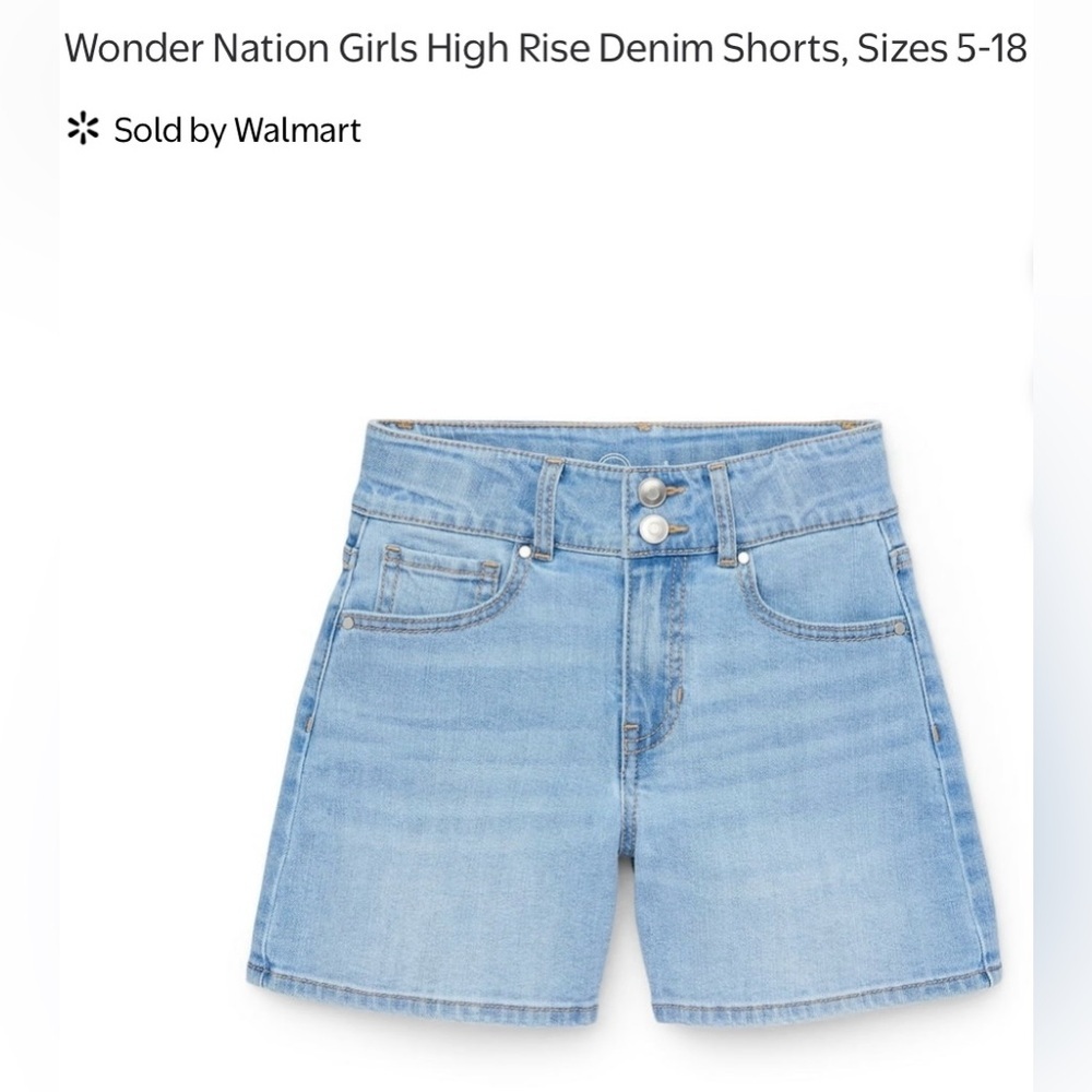 Wonder Nation girls‎ high-rise denim shorts! NWT!